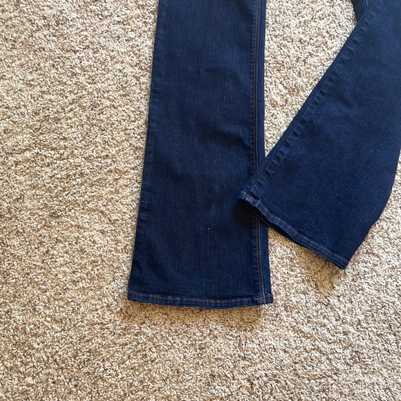 White House Black Market skinny flare four regular dark blue jeans - Picture 5 of 9